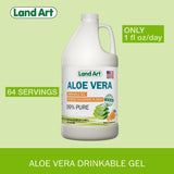 Land Art Aloe Vera Gel pouring into a glass