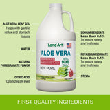 Land Art Pomegranate Aloe Vera Juice in a glass