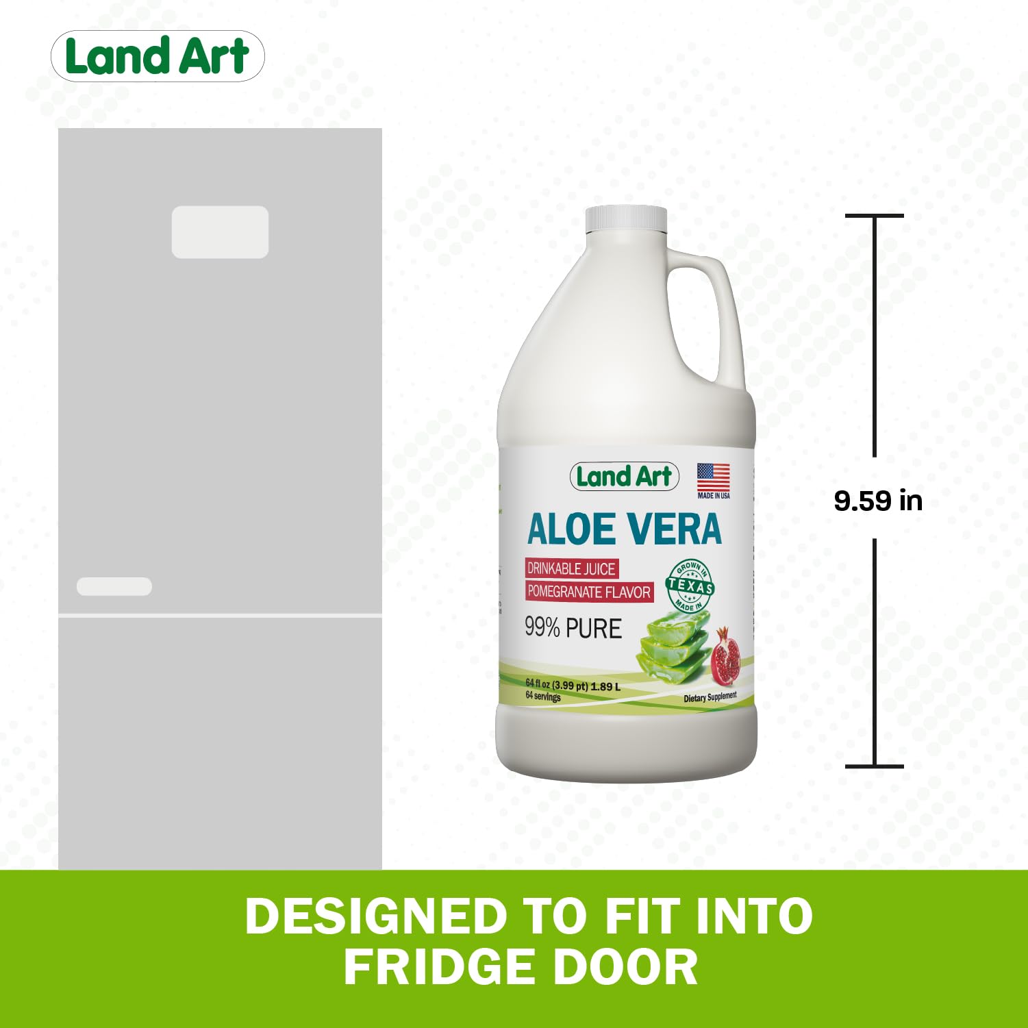 Land Art Pomegranate Aloe Vera Juice packaging details