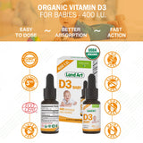 Land Art Vitamin D3 Drops in use with baby