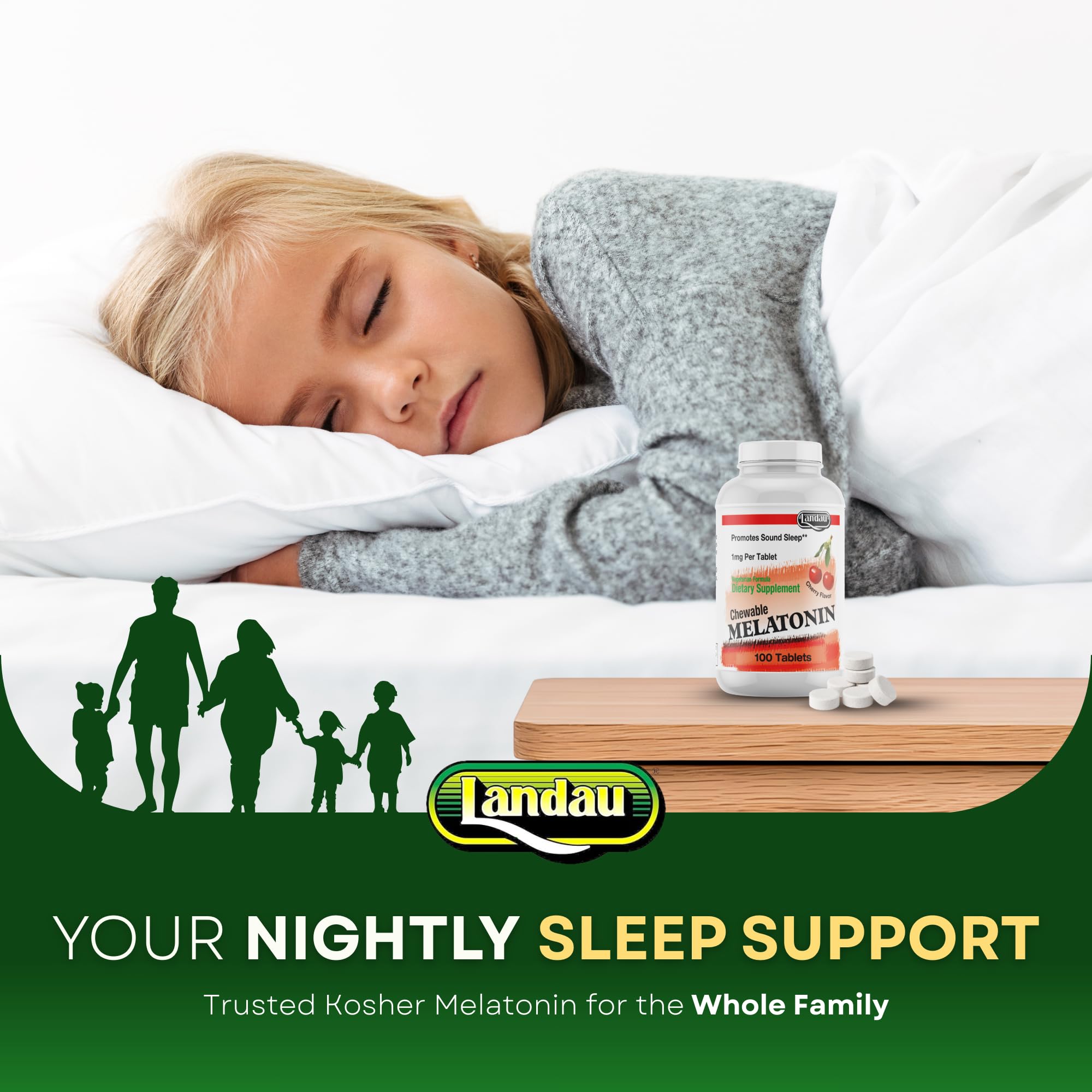 LANDAU Chewable Melatonin 1MG for Children lifestyle scene