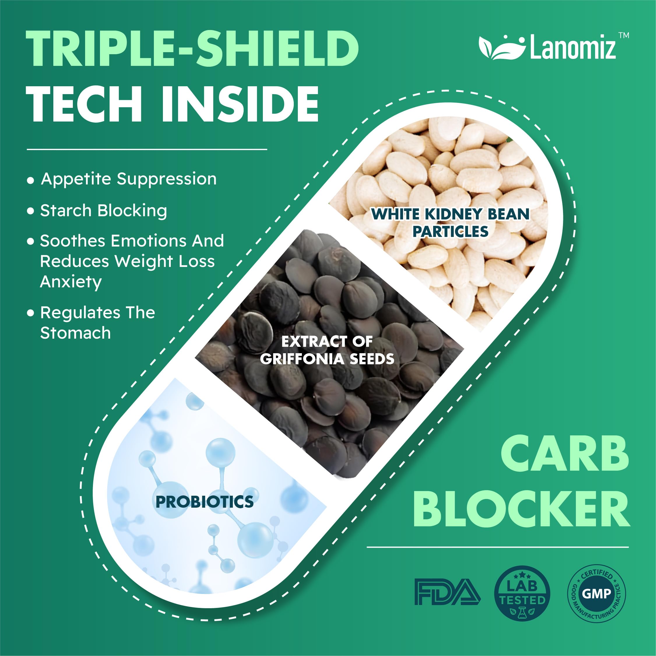 Lanomiz Prebiotic Supplement 95g with measuring spoon