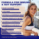 LanranBee Colostrum and Collagen Powder mixed in a smoothie