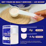 LanranBee Colostrum and Collagen Powder with a measuring scoop