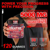 LanranBee Creatine Gummies open bottle with gummies