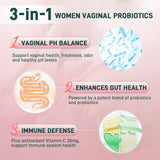 LanranBee Women Probiotic Gummies back view with ingredient list