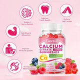 LANSHI Calcium Citrate Gummies 1200mg mixed berry flavour close-up