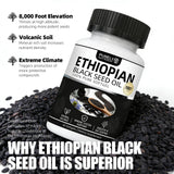 LANZF Black Seed Oil Softgels packaging opened with softgels visible