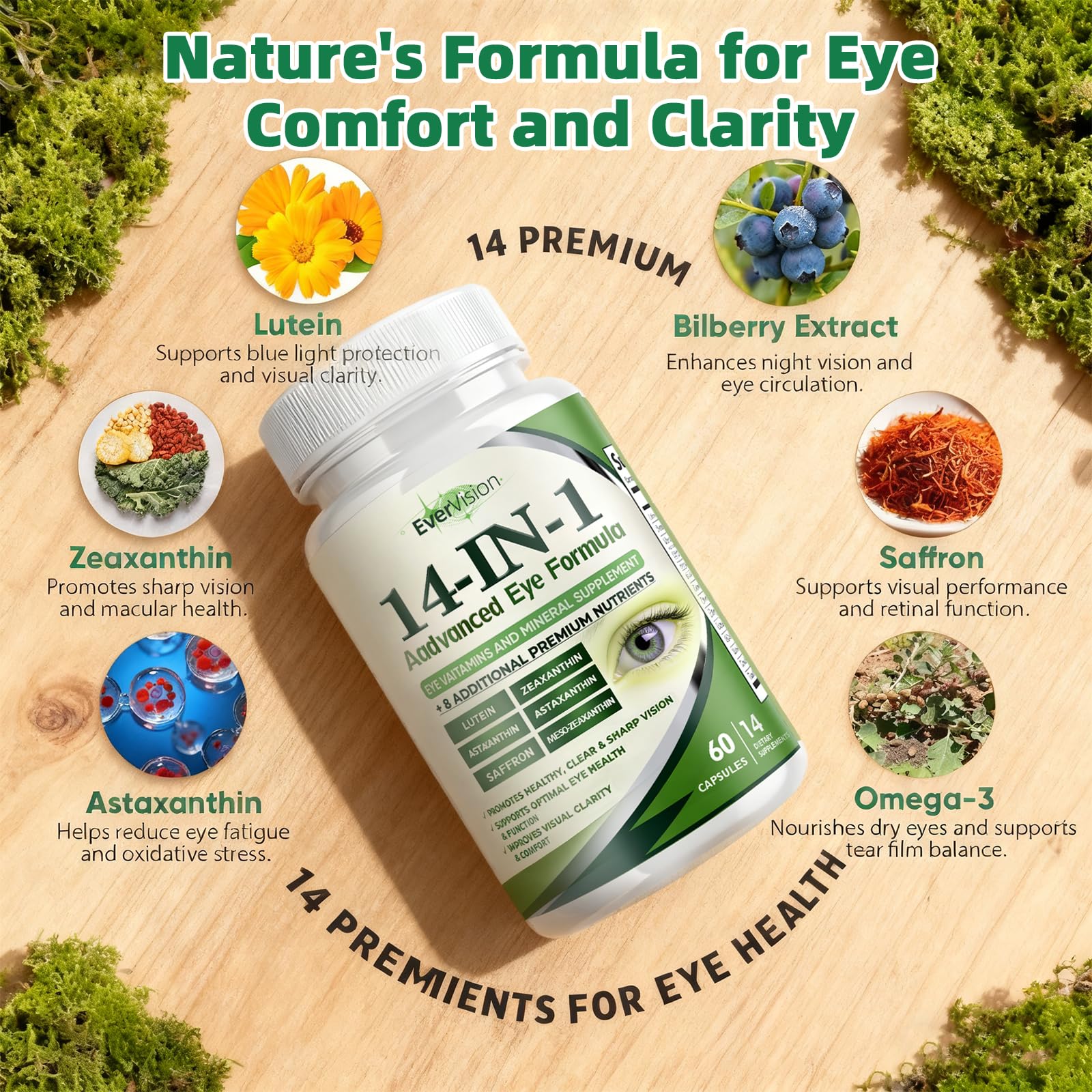 LANZF Blended Vitamin & Mineral Supplement bottle with capsules