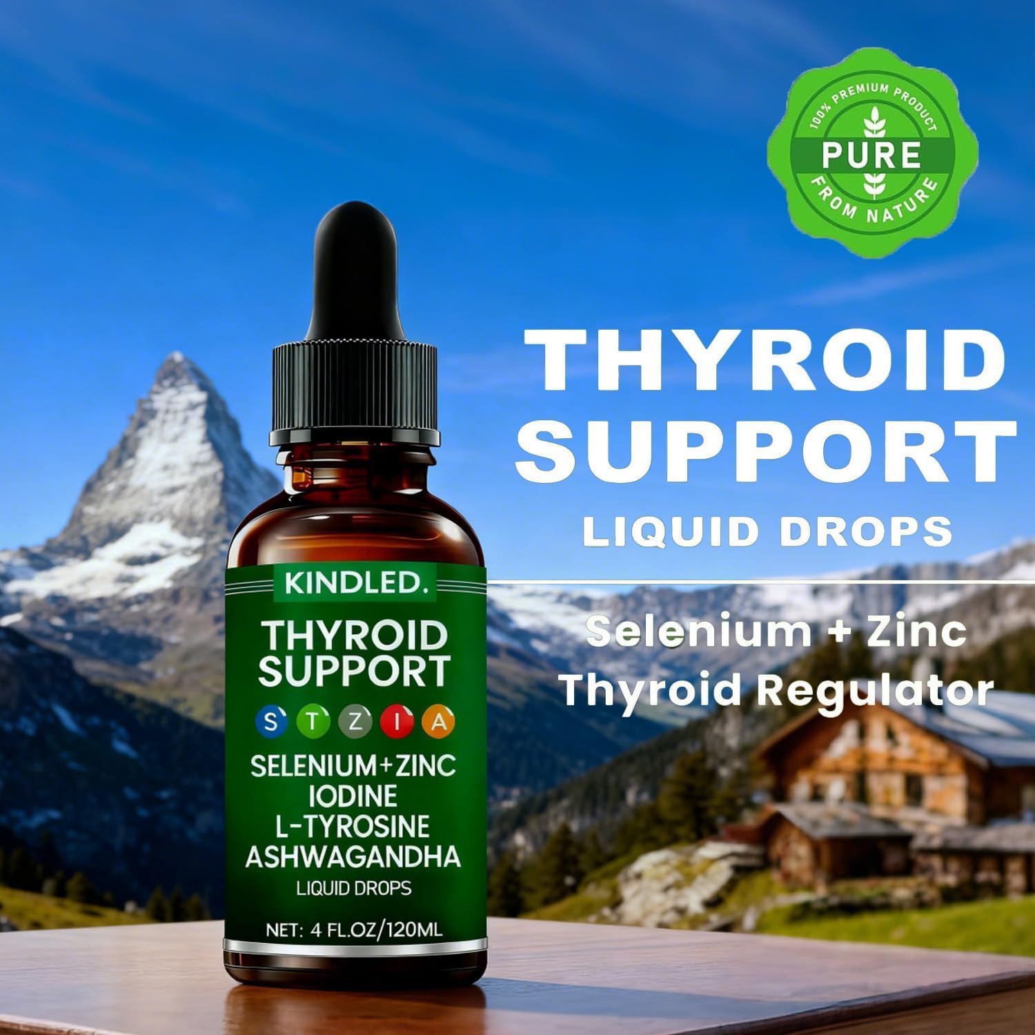 LANZF Thyroid Support Liquid Drops dropper with liquid