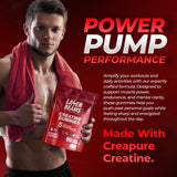 Laser Beams Creatine Gummies 410g strawberry stardust flavour close-up