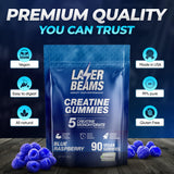 Laser Beams Creatine Gummies showing serving size