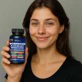 laslafarm Wormwood Herb Supplement bottle back view