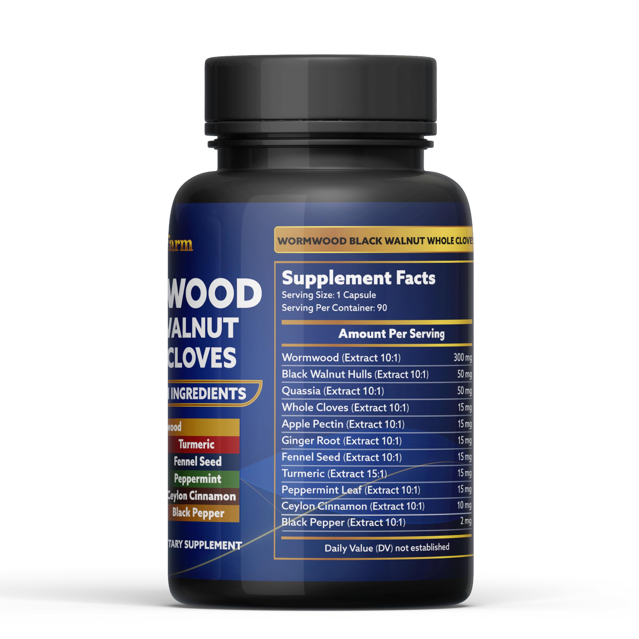 laslafarm Wormwood Herb Supplement capsule close-up