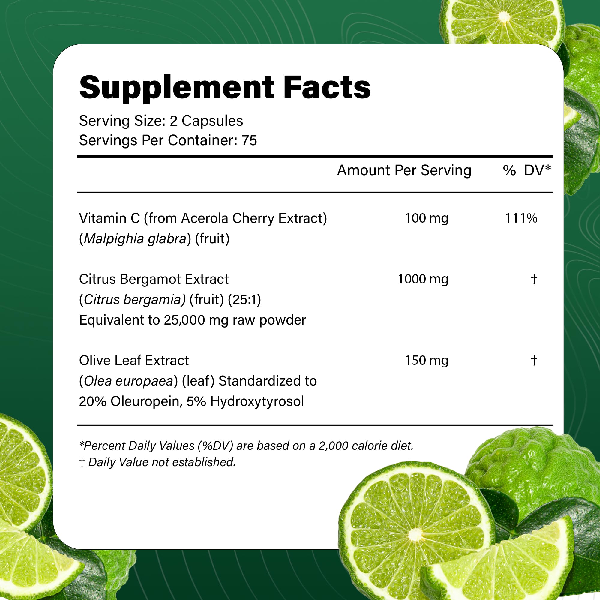 LaVitali Citrus Bergamot Capsules side view showing label