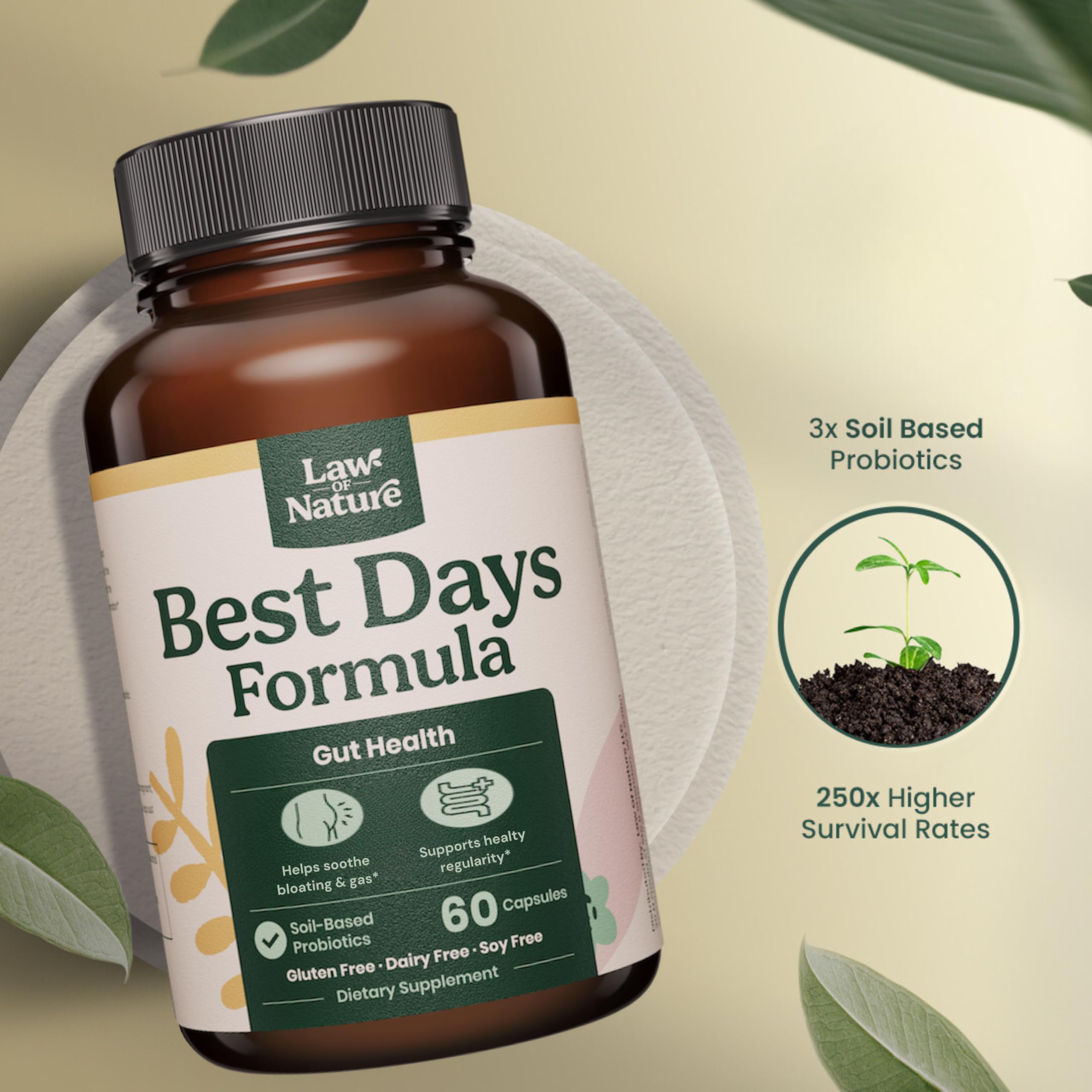 Law Of Nature Best Days Formula Probiotics ingredients list
