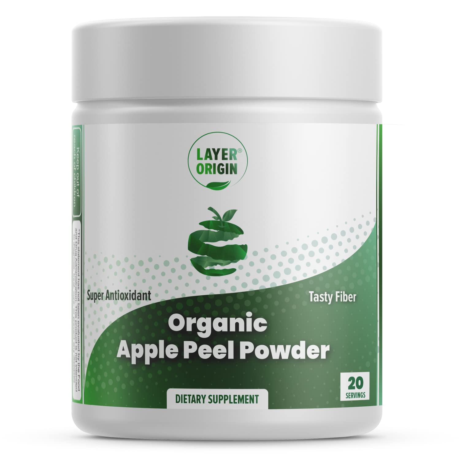 Layer Origin Organic Apple Peel Powder front view packaging