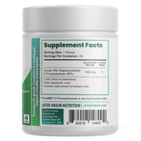 Layer Origin Prebiotic Powder 120g back view with ingredient list
