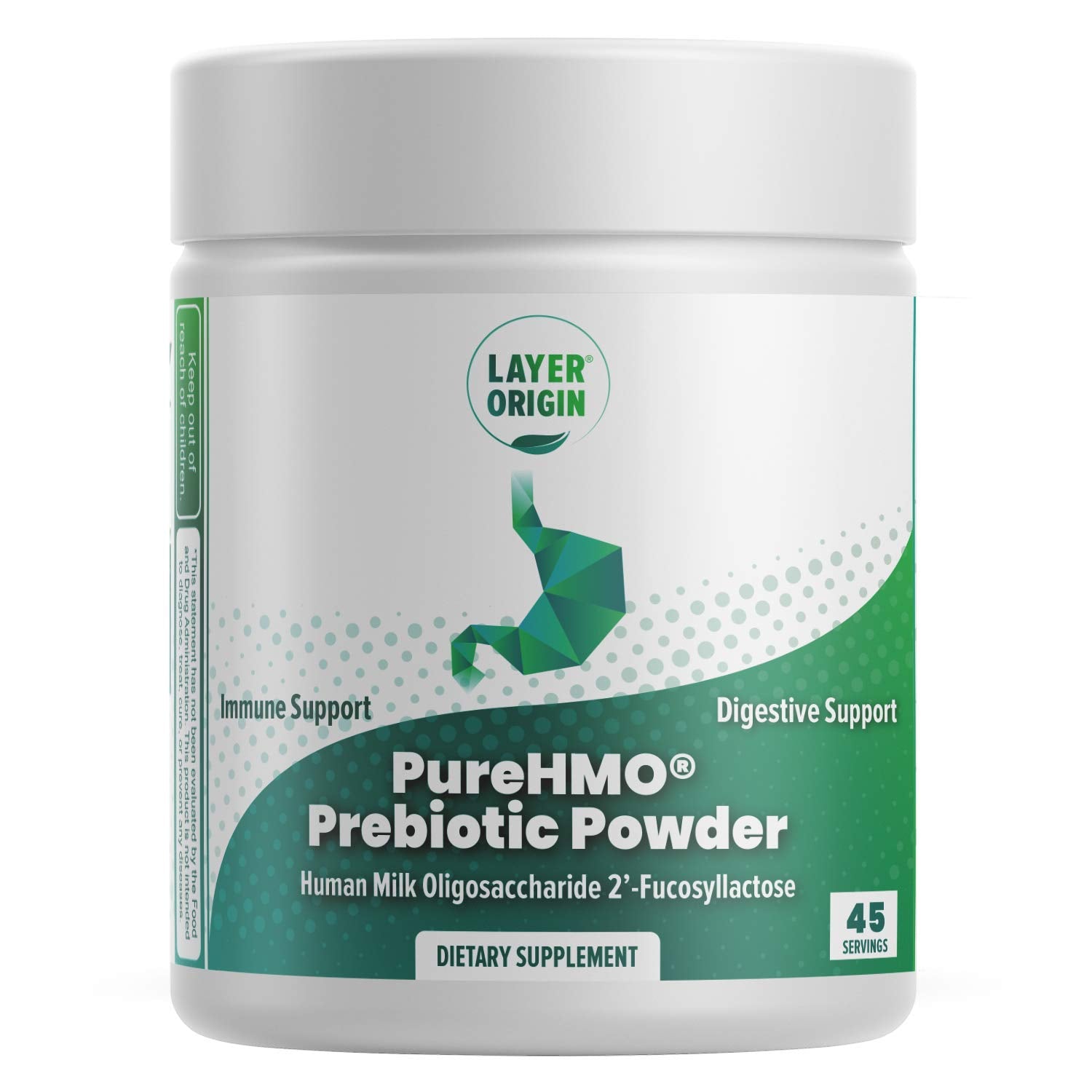 Layer Origin Prebiotic Powder 120g front view packaging