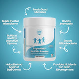 Layer Origin Prebiotic Powder mixed in a glass of juice