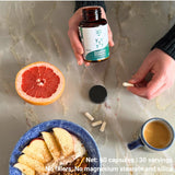 Layer Origin Probiotic Acidophilus Supplement back view with ingredient list