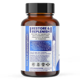 Layer Origin Synbiotic Capsules back view with ingredient list