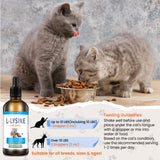 Lazersell L-Lysine dropper in cat food