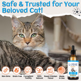 Lazersell L-Lysine liquid supplement for cats side view