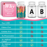 Lazpowfi Biotin Gummies in a hand