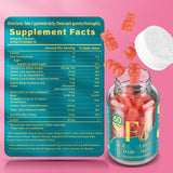 Lazpowfi Biotin Gummies with a glass of water