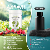 Lazpowfi Hair Growth Supplement packaging with ingredients listed