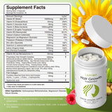 Lazpowfi Hair Growth Supplement side view showing capsule details