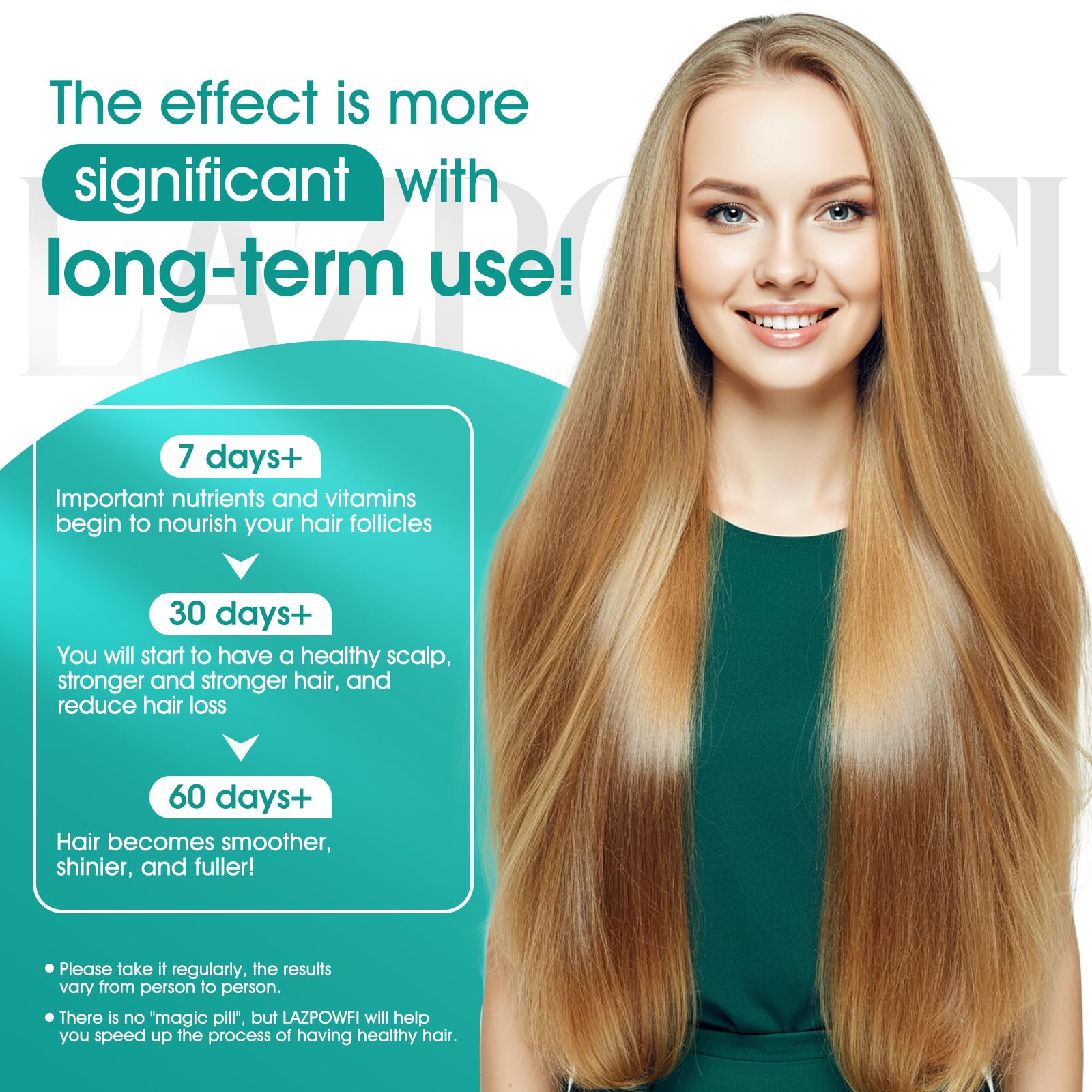 Lazpowfi Hair Growth Vitamins packaging details