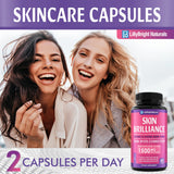 LB Lillybright Naturals L-Glutathione Capsules on a wooden table