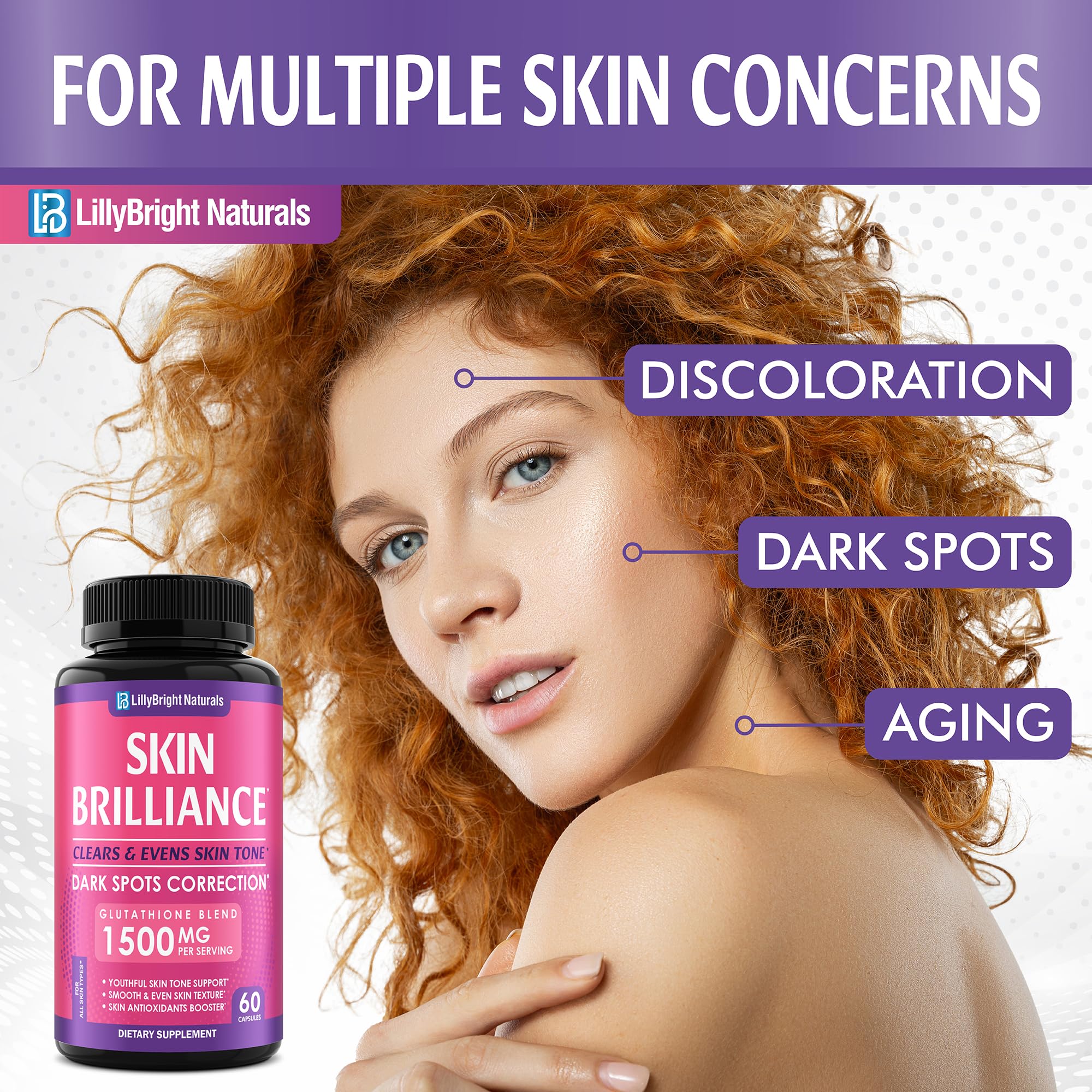 LB Lillybright Naturals L-Glutathione Capsules with packaging