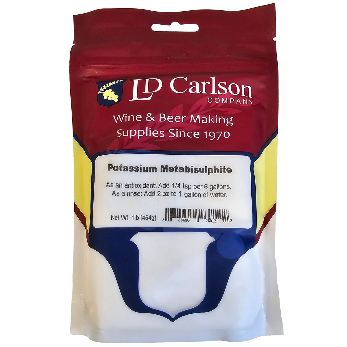 LD Carlson Potassium Metabisulfite 1 lb packaging front view