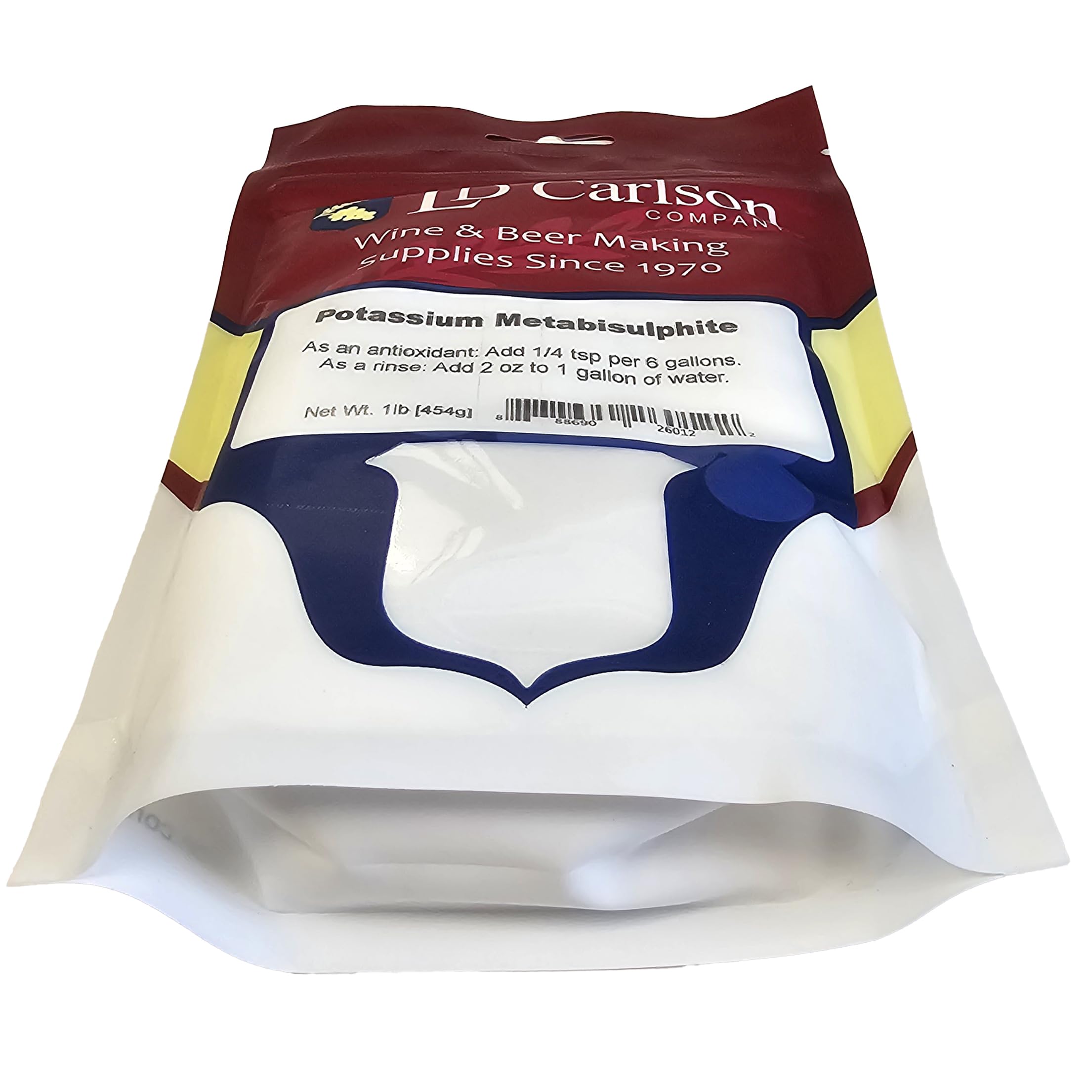 LD Carlson Potassium Metabisulfite being added to wine equipment