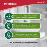 Leader Prebiotic Fiber Supplement Powder nutritional information