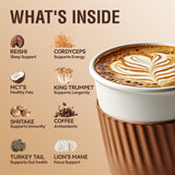 Leaead Mushroom Coffee in a cup with hot water