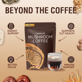 Leaead Mushroom Coffee packaging with ingredients list