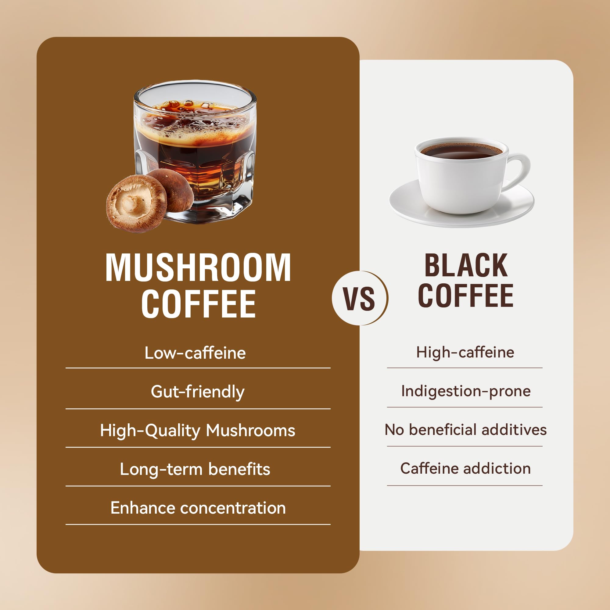 Leaead Mushroom Coffee powder in a spoon