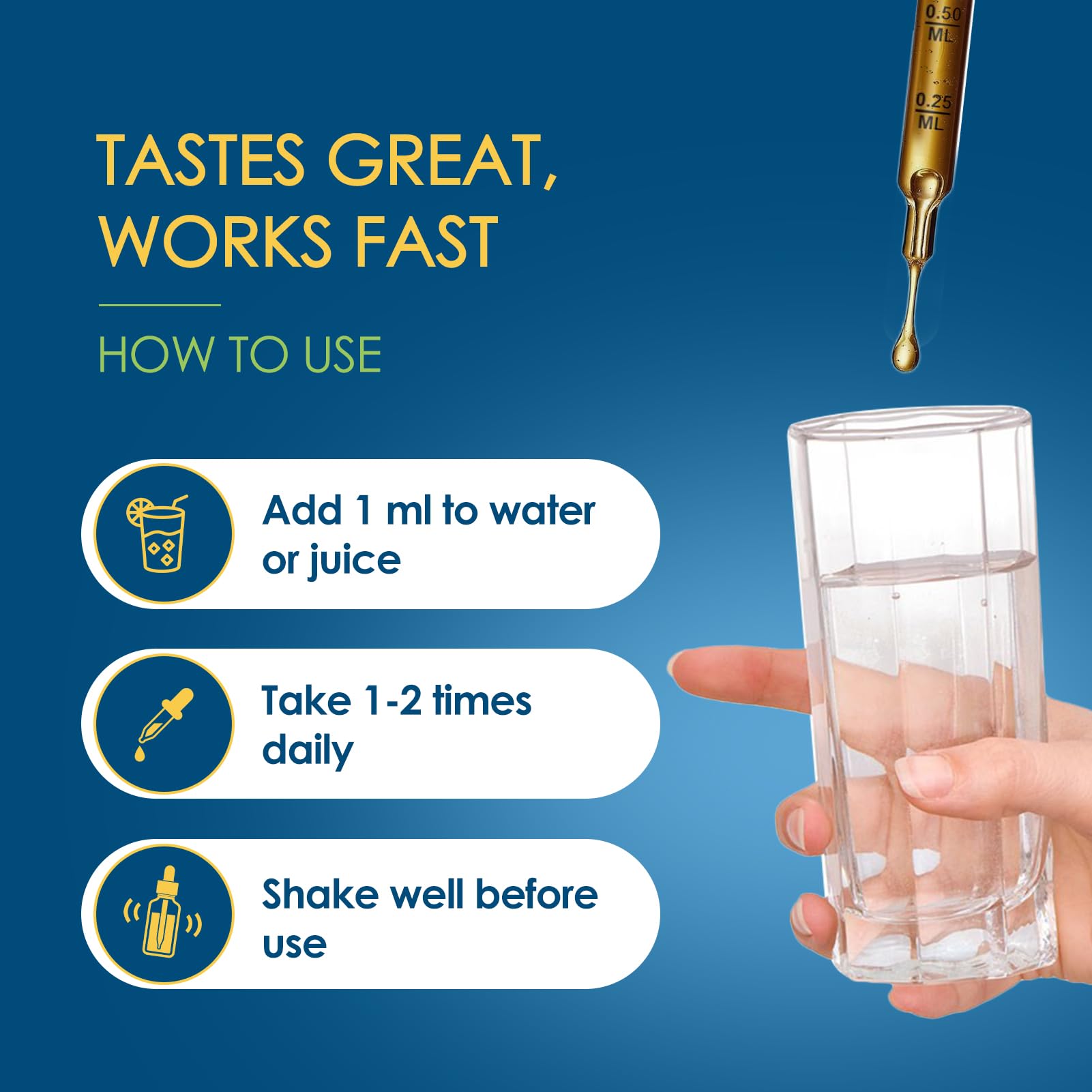 LeaforClensey Herbal Supplement 141g liquid formula in a glass of water