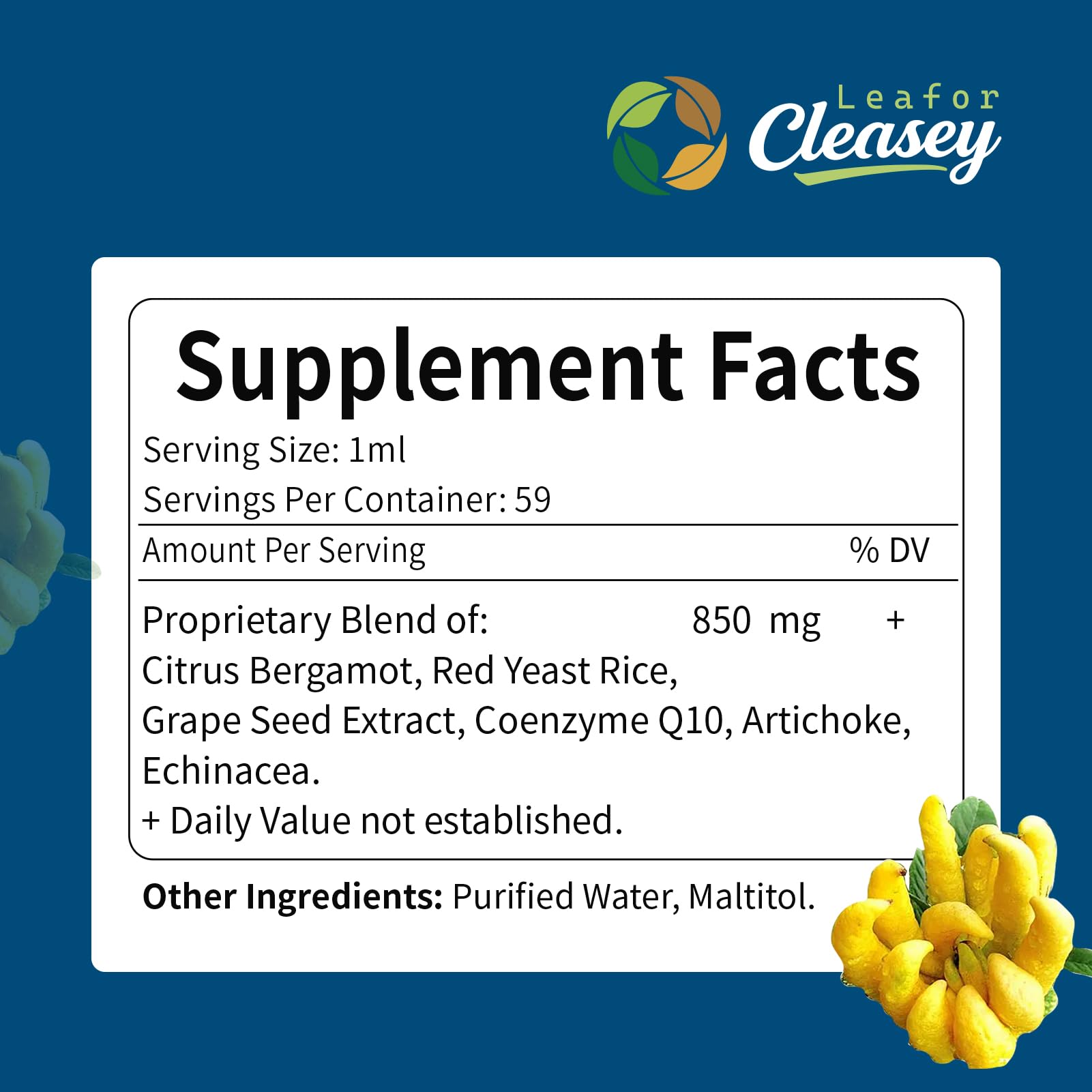 LeaforClensey Herbal Supplement 141g liquid formula lifestyle scene