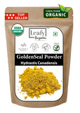 Leafy Organic Goldenseal Root Powder 100g front view