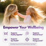 Leah Rose Essentials Pure Saffron Supplements bottle side view