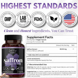 Leah Rose Essentials Pure Saffron Supplements capsules close-up
