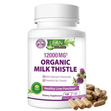 LEAN Nutraceuticals Milk Thistle 12,000mg capsules front view