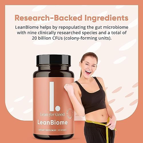 LEANFORGOOD LeanBiome capsules on a table