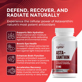 Leaping Lynx Astaxanthin supplement with a measuring spoon