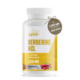 Leaping Lynx Berberine HCl 1200mg capsules front view